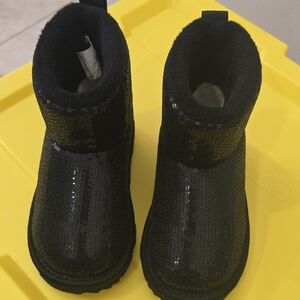 UGG Black Sequin Kids Boots